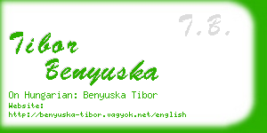 tibor benyuska business card